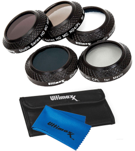 Ultimaxx Ultimate Series 7-Piece Lens Filter Kit for DJI Mavic Drones – UV, CPL, ND FLD Camera Filters