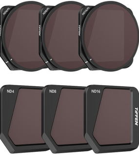 Tiffen 6-Filter ND/PL Kit for DJI Mavic 3 – ND4/ND6/ND8 + ND/PL Hybrid Drone Camera Lens Filter Set