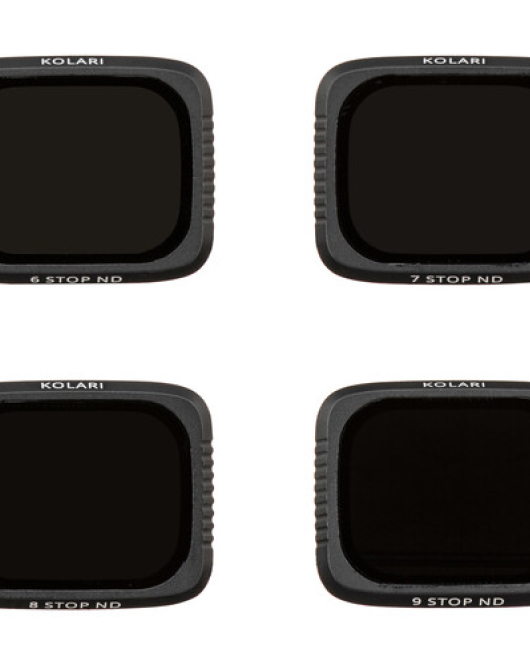 Kolari Vision ND 4-Filter Set for DJI Air 2S – 6–9 Stop ND64/ND128/ND256/ND512 Drone Camera Lens Filter Kit