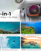 K&F Concept 5-Pack Filter Kit for DJI Mavic Mini 3 – ND, CPL & UV Professional Drone Camera Filters