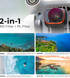 K&F Concept 5-Pack Filter Kit for DJI Mavic Mini 3 – ND, CPL & UV Professional Drone Camera Filters