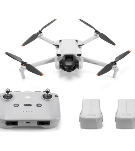 DJI Mini 3 Drone with RC-N1 Remote (Fly More Combo) – Lightweight 4K Camera Drone with Extended Flight Time &amp; Smart Aerial Photography Kit