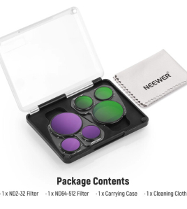 Neewer Variable ND Filter Set for DJI Mavic 3 Pro &amp; Mavic 3 Pro Cine (2-Pack) – Adjustable ND2–ND32 Drone Camera Filters for Cinematic Aerial Photography