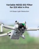 K&F Concept Nano-X Series Variable ND32–ND512 Filter for DJI Mini 4 Pro – 5–9 Stop Green Coated Adjustable ND Lens Filter