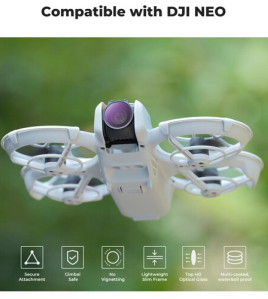 K&amp;F Concept ND Filter Set for DJI Neo (4-Pack) – ND8/ND16/ND32/ND64 Drone Camera Lens Filters