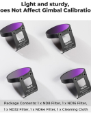 K&F Concept ND Filter Set for DJI Neo (4-Pack) – ND8/ND16/ND32/ND64 Drone Camera Lens Filters
