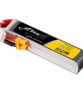 Tattu R-Line 850mAh 2S 7.6V HD 95C LiPo Long Pack Battery with XT30 Plug – High Performance FPV Racing Battery