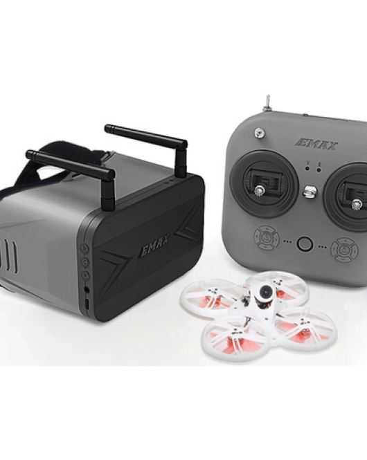 EMAX Tinyhawk III FPV Racing Drone RTF Kit with E8 Controller & T2 FPV Goggles – Micro Indoor/Outdoor Beginner Drone