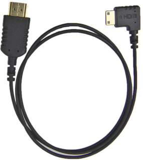 Camera Motion Research UFAR90C30 Thin Right-Angle Mini-HDMI to HDMI Cable (31") – Ultra-Flexible 4K Camera & Gimbal HDMI Cable