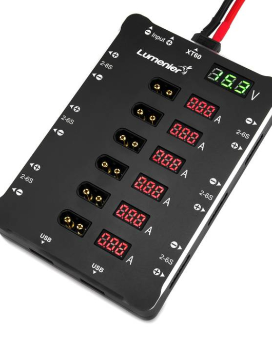 Lumenier ParaGuard PRO Safe Parallel Charging Board XT60 6-Port – Advanced LiPo Parallel Charger Board