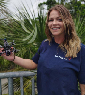Lumenier T-Shirt – Navy Blue FPV Drone Pilot Apparel