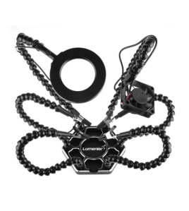 Lumenier Helping Hands V2 with USB Fan, LED Light &amp; Magnifier – Soldering and Electronics Repair Tool