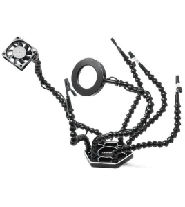 Lumenier Helping Hands V2 with USB Fan, LED Light &amp; Magnifier – Soldering and Electronics Repair Tool