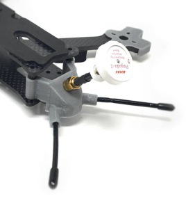 XILO Phreakstyle Antenna Mount – SMA/RX Black for FPV Drones