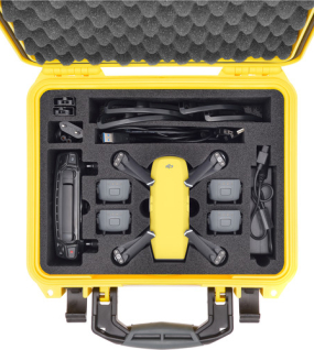 HPRC SPK2300 Hard-Shell Case for DJI Spark Fly More Combo – Yellow | Protective Travel Drone Case