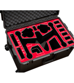 Jason Cases Protective Hard Case for DJI Inspire Quadcopter – Red Overlay | Waterproof & Impact-Resistant