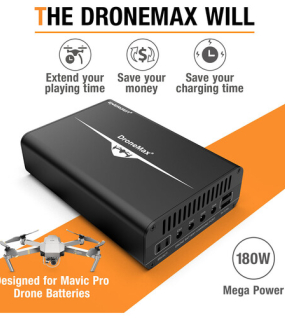 ENERGEN DroneMax Charger for 4× DJI Mavic Pro & Mavic Pro Platinum Batteries – Multi-Battery Fast Charging Hub