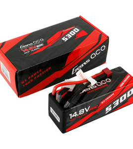 Gens Ace 5300mAh 4S 14.8V 60C LiPo RC Hard Case Battery with Deans Connector – High Power RC Car &amp; Drone Battery