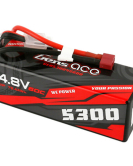 Gens Ace 5300mAh 4S 14.8V 60C LiPo RC Hard Case Battery with Deans Connector – High Power RC Car & Drone Battery