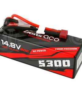 Gens Ace 5300mAh 4S 14.8V 60C LiPo RC Hard Case Battery with Deans Connector – High Power RC Car &amp; Drone Battery