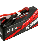 Gens Ace 5300mAh 4S 14.8V 60C LiPo RC Hard Case Battery with Deans Connector – High Power RC Car & Drone Battery
