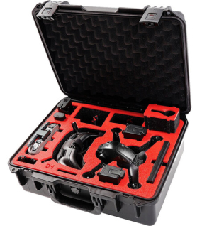 Drone Hangar Case with Custom Foam for DJI FPV Quadcopter with Fly More Kit – Rugged Protective Travel Drone Case
