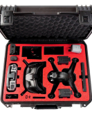 Drone Hangar Case with Custom Foam for DJI FPV Quadcopter with Fly More Kit – Rugged Protective Travel Drone Case
