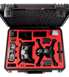 Drone Hangar Case with Custom Foam for DJI FPV Quadcopter with Fly More Kit – Rugged Protective Travel Drone Case