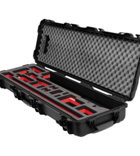 Foama Hard Case with Foam Insert for DJI D-RTK 2 Mobile Station – Black/Red, 74L | Waterproof & Protective Drone Case