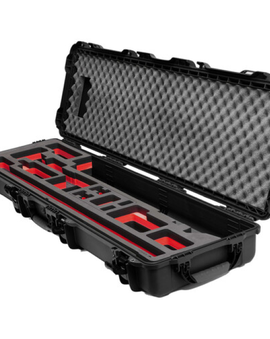 Foama Hard Case with Foam Insert for DJI D-RTK 2 Mobile Station – Black/Red, 74L | Waterproof & Protective Drone Case