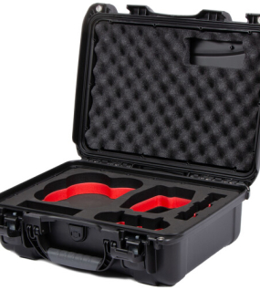 Foama Waterproof Carry-On Hard Shell Case for DJI Avata 2 Fly More Combo – Black/Red | Rugged Travel Drone Case