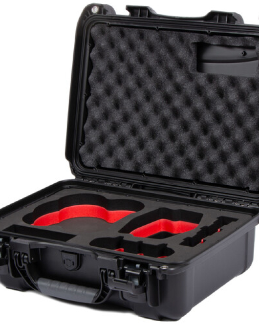 Foama Waterproof Carry-On Hard Shell Case for DJI Avata 2 Fly More Combo – Black/Red | Rugged Travel Drone Case