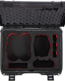 Foama Waterproof Carry-On Hard Shell Case for DJI Avata 2 Fly More Combo – Black/Red | Rugged Travel Drone Case