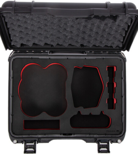 Foama Waterproof Carry-On Hard Shell Case for DJI Avata 2 Fly More Combo – Black/Red | Rugged Travel Drone Case