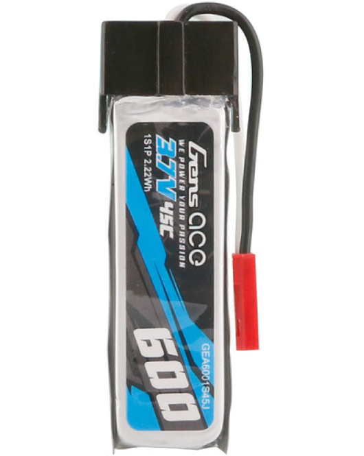 Gens Ace 600mAh 1S 45C 3.7V LiPo Battery Pack with JST-SYP Plug – High Performance Micro Drone Battery