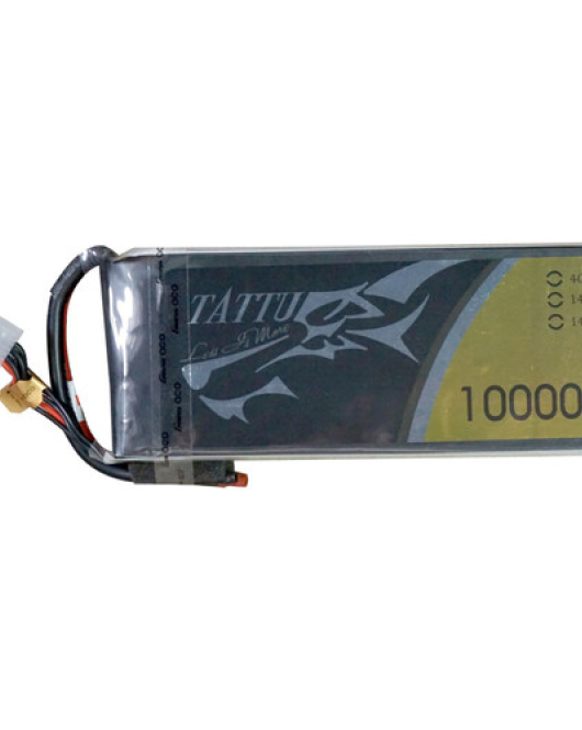 Tattu 10000mAh 4S 14.8V LiPo Battery Pack (No Plug) – High Capacity RC & Drone Power Battery