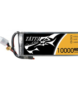 Tattu 10000mAh 4S 14.8V LiPo Battery Pack (No Plug) – High Capacity RC &amp; Drone Power Battery