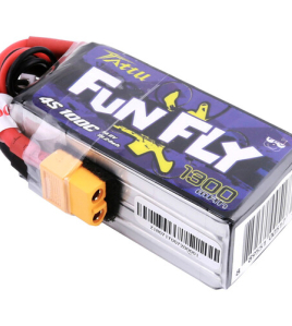 Tattu Funfly 1300mAh 4S 100C 14.8V LiPo Battery Pack with XT60 Plug – FPV Practice &amp; Freestyle Drone Battery