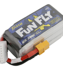 Tattu Funfly 1300mAh 6S 100C 22.2V LiPo Battery with XT60 Plug for FPV Racing &amp; Freestyle Drones