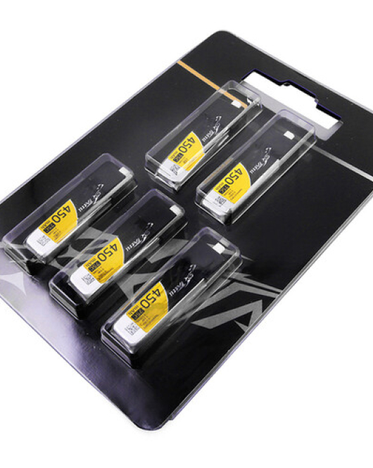 Tattu 450mAh 1S 75C 3.8V HV LiPo Battery with BT 2.0 Plug – 5 Pack for Tiny Whoop & Micro FPV Drones