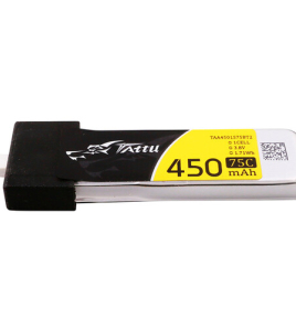 Tattu 450mAh 1S 75C 3.8V HV LiPo Battery with BT 2.0 Plug – 5 Pack for Tiny Whoop &amp; Micro FPV Drones