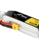 Tattu 4S 450mAh 75C 14.8V LiPo Battery Pack with XT30 Plug – Long Size FPV Racing Battery for H Frame Drones