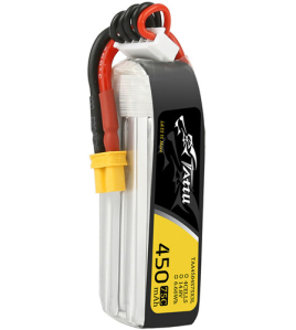 Tattu 4S 450mAh 75C 14.8V LiPo Battery Pack with XT30 Plug – Long Size FPV Racing Battery for H Frame Drones