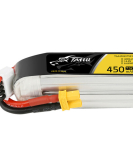 Tattu 4S 450mAh 75C 14.8V LiPo Battery Pack with XT30 Plug – Long Size FPV Racing Battery for H Frame Drones