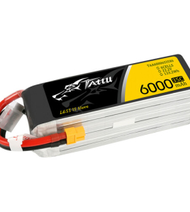 Tattu 6000mAh 6S 22.2V 35C LiPo Battery Pack with XT60 Plug – High Capacity Drone Power Battery