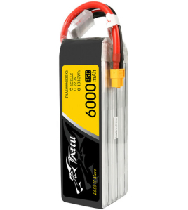 Tattu 6000mAh 6S 22.2V 35C LiPo Battery Pack with XT60 Plug – High Capacity Drone Power Battery