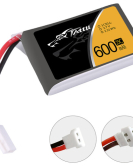 Tattu 1S 600mAh 25C 3.7V LiPo Battery Pack with Molex 51005-2P Plug – 6 Pack for Micro RC Drones & Helicopters