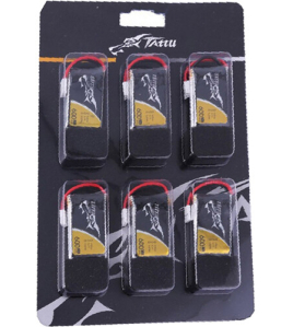 Tattu 1S 600mAh 25C 3.7V LiPo Battery Pack with Molex 51005-2P Plug – 6 Pack for Micro RC Drones &amp; Helicopters