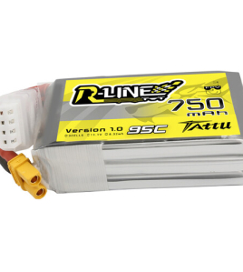 Tattu R-Line 750mAh 3S 11.1V 95C LiPo Battery Pack with XT30 Plug – High Performance FPV Racing Drone Battery