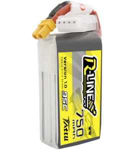 Tattu R-Line 750mAh 3S 11.1V 95C LiPo Battery Pack with XT30 Plug – High Performance FPV Racing Drone Battery